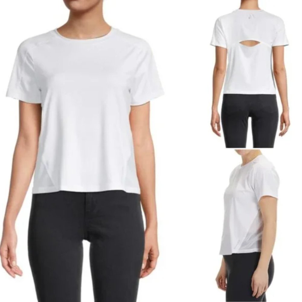 SPYDER Women's Short Sleeve w/ Back Opening & Mesh Insert top szM